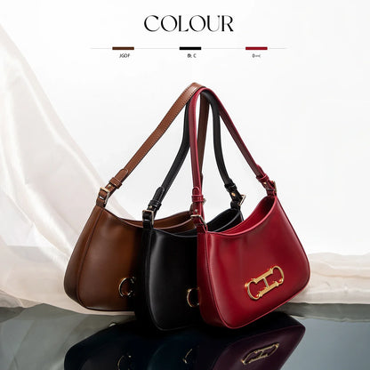 Retro Style Pure Colour Design Fashion Classic Women's Handbag Leisure Simple Match Women's Shoulder Bag