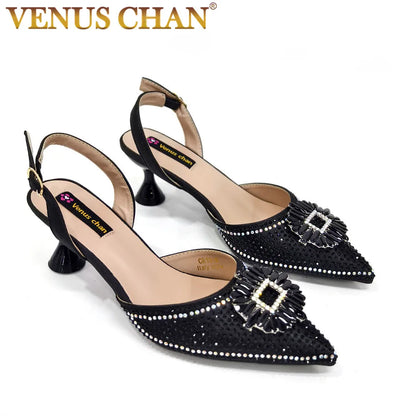 Sandálias Femininas Nigerianas de Alta Qualidade Estilo Italiano Sandálias Africanas Femininas Marca de Grife Sapatos de Luxo Sapatos Femininos 2025