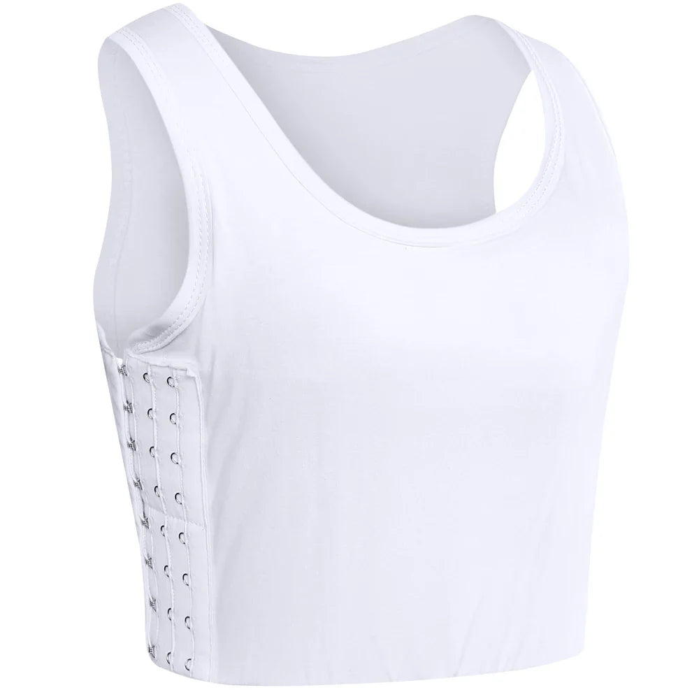 Women Tomboy Trans Elastic Chest Binder Breathable Cotton Slim Fit Tank Top