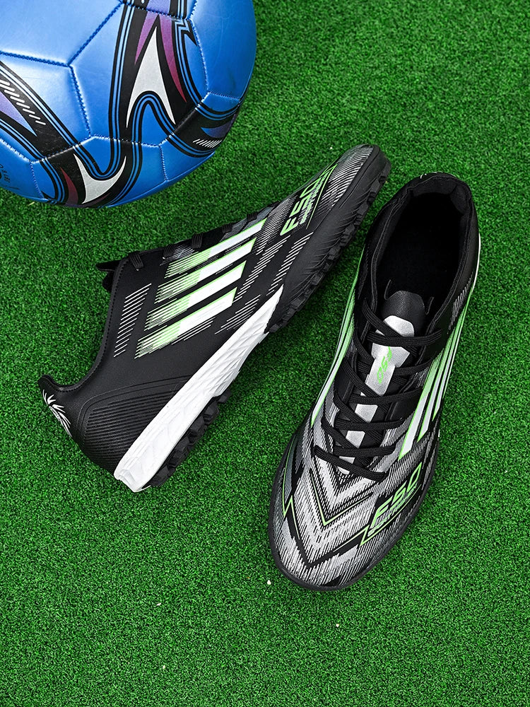 Soccer Cleats for Men Women Breathable Cushioned Insole Anti-Slip Football Shoes for AG/TF Outdoor Sports Boots