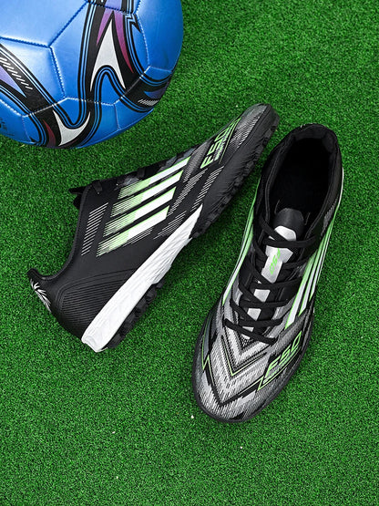 Soccer Cleats for Men Women Breathable Cushioned Insole Anti-Slip Football Shoes for AG/TF Outdoor Sports Boots