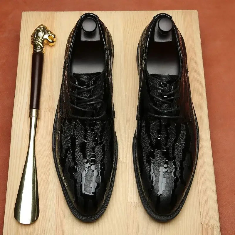 Social Shoe Male Leather Casual Spring Autumn Business Men's Formal Shoes Black Legitimate Clothing 2025 Trend Cheap Liquidation