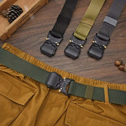 Plus Large LONG Size 125 150 170cm Men Belt Outdoor Tactical Multi-Function Buckle Nylon Alloy Buckle Belts Sports Canvas Belts