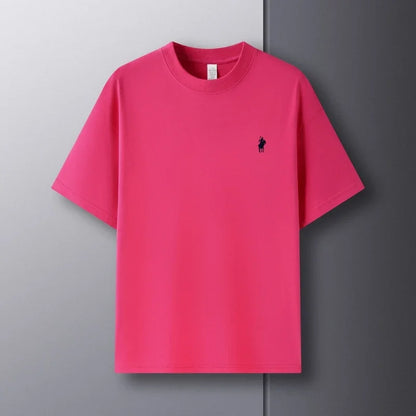 Luxury brand short sleeve men's round neck T-shirt summer fashion classic pony embroidery design 100cotton breathable casual top