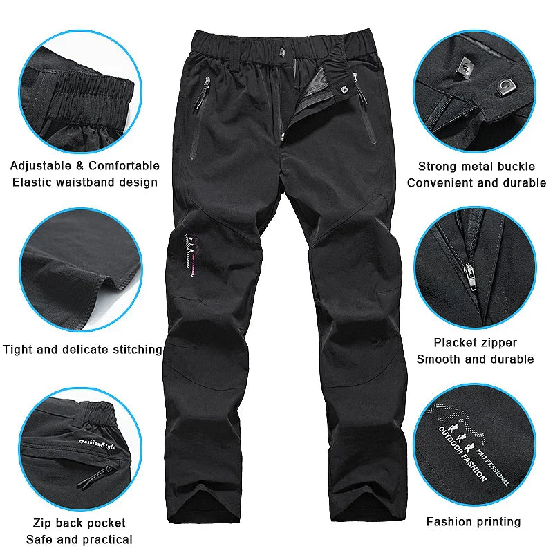 Women Hiking Pants Camping Trekking Running Climbing Mountain Trousers Lightweight Quick Dry Waterproof Summer Pants