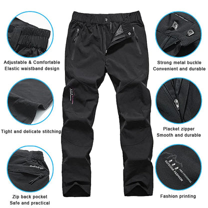 Women Hiking Pants Camping Trekking Running Climbing Mountain Trousers Lightweight Quick Dry Waterproof Summer Pants