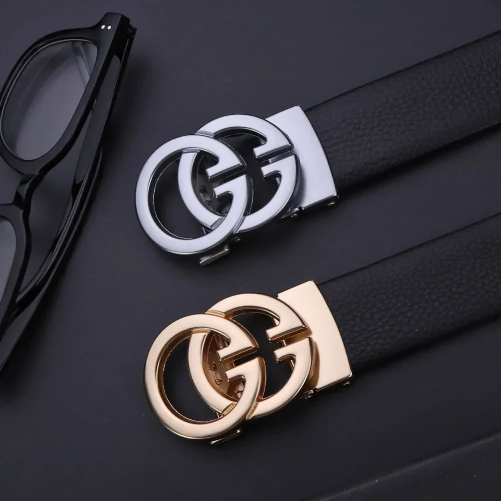 Luxury Brand Famous Genuine Leather Male Belts Business Men Belts for Pants Jeans Strap High Quality Designers Double G Buckle