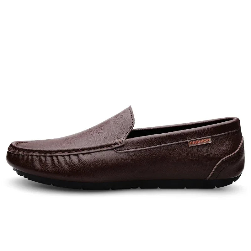 Genuine Leather Men Casual Shoes Slip on Mens Loafers Lightweight Comfortable Walking Shoes Breathable Formal Dress Shoes