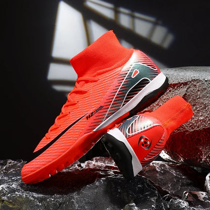 New Men Women Professional Football Boots Training Cleats Sport Sneakers Trainer Lightweight Grass Non-slip Match Soccer Shoes