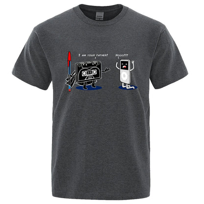 Funny Music Player Male Tops Summer Loose T-Shirt Cotton Crewneck T-Shirt Hip Hop Tee Clothes High Quality T-Shirts Man New