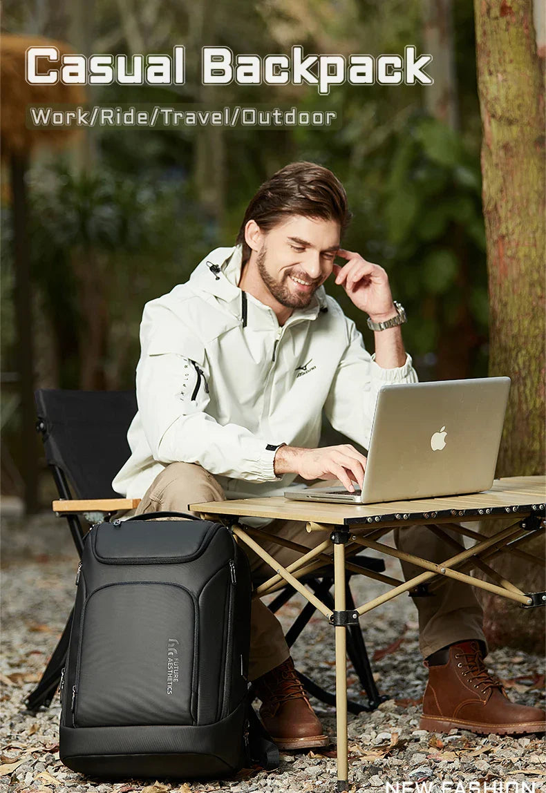 Business Backpack for Men Waterproof Travel 17.3" Laptop Backpack  High Capacity Multifunctional Pack USB Charging