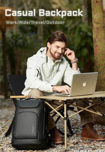 Business Backpack for Men Waterproof Travel 17.3" Laptop Backpack  High Capacity Multifunctional Pack USB Charging