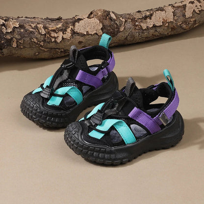 2026 New Summer Children Sandals For Boys Mesh Breathable Kids Sport Shoes Soft Sole Fashion Toddler Boys Beach Sandals EU21-30