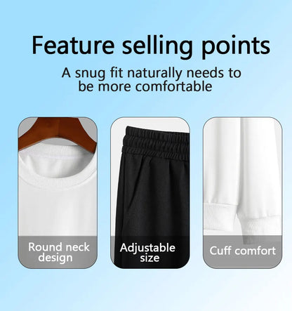 Autumn Trendy New Sweatshirt Sweatpants Set Men's Daily Loose Casual Fit Printed Hundred Long Sleeve Sweatshirt 2 piecesSet
