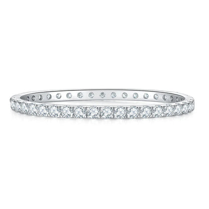 D VVS1 Full 4mm Moissanite Bangles GRA Certified s925 Sterling Sliver Plated 18k Bracelets for Women Party Gift Jewelry