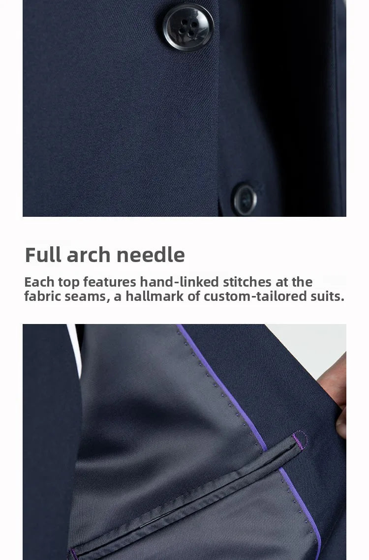 Suits Men's Fashionable Formal Tailored Solid-color Dance Singer Trend Host Casual Wedding Banquet Dress Star Performance Suit