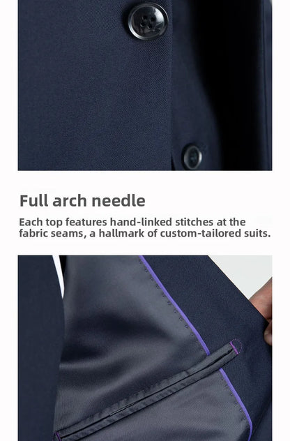 Suits Men's Fashionable Formal Tailored Solid-color Dance Singer Trend Host Casual Wedding Banquet Dress Star Performance Suit