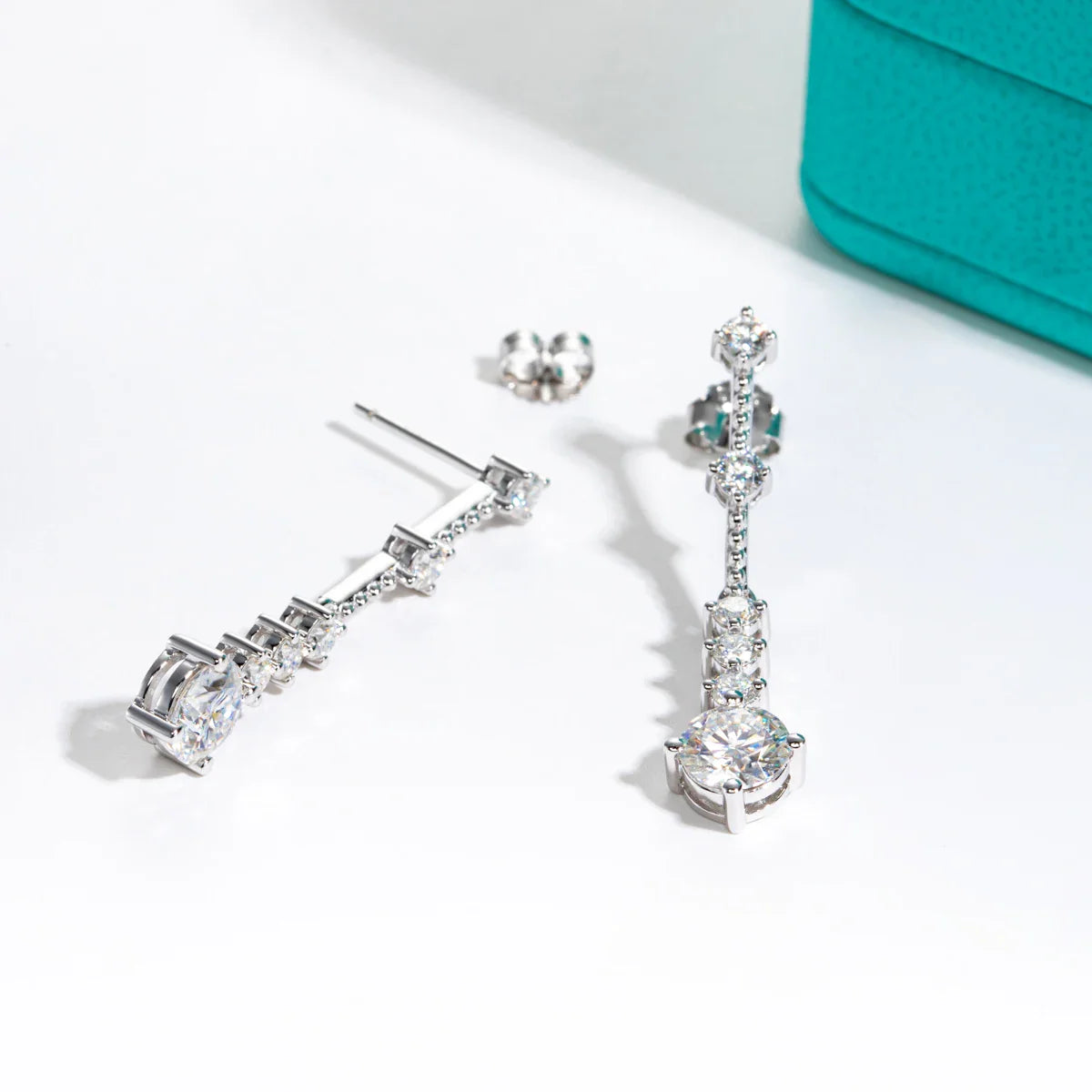 2.8cttw Moissanite Drop Earrings 925 Sterling Silver D Color Lab Created Diamond Dangle Earrings For Women Jewelry