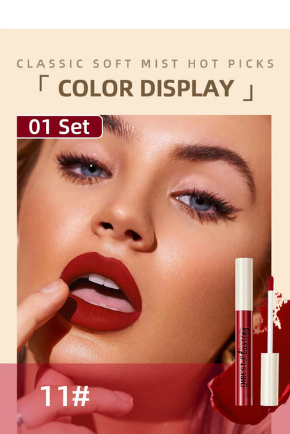 12 Colors Matte Liquid Lipstick Sets Lip Gloss Waterproof Long Lasting Sexy Red White Black Nude Lipgloss Makeup Sets