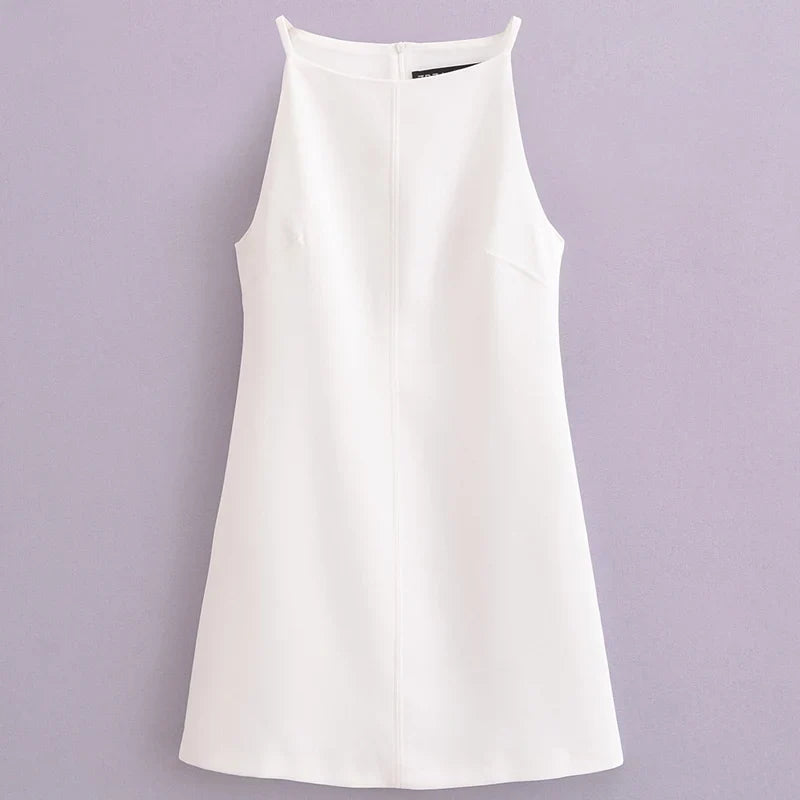 Fashion Summer Dresses 2024 Womens Dresses Bodycon Sleeveless Mini Dress White Red Blue Black Yellow Dress Vacation Dresses