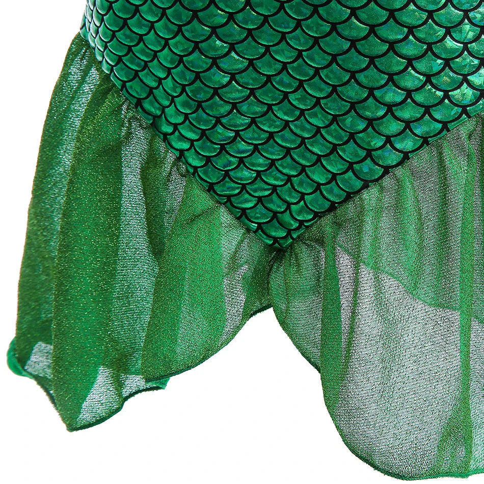 Summer Mermaid Dress Girls Kids Cosplay Dresses Princess Costume Perform Clothes Birthday Party Halloween Clothing