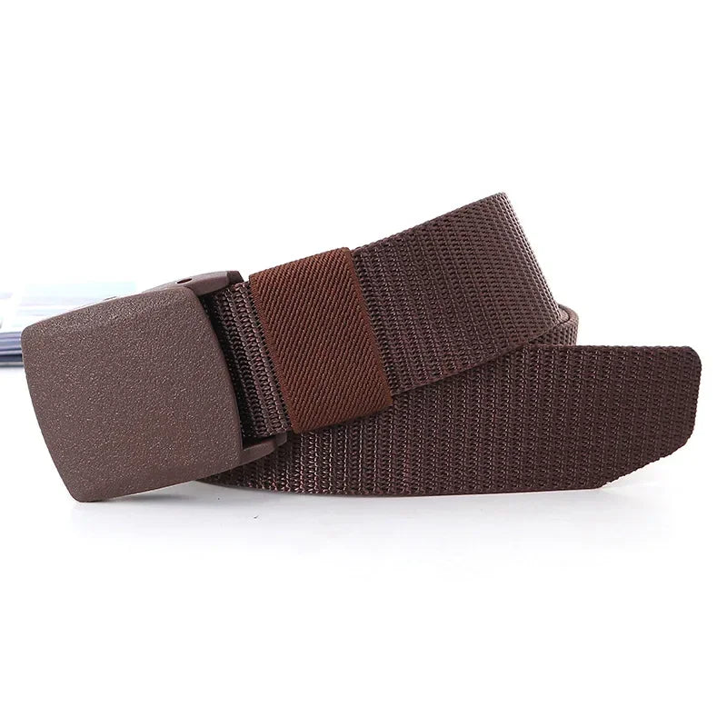 3.8X110cm High Quality Automatic Buckle Nylon Men Belt Outdoor Hunting Multifunctional Tactical Canvas Camouflage Belt for Women