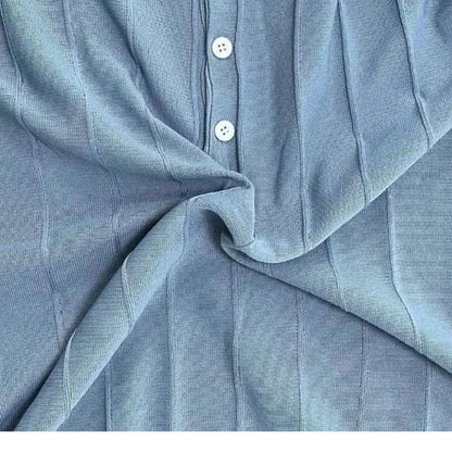 Men's Short-Sleeved Polo Shirt with Lapel Collar, Business Casual Style, Pure Color Sweater, New Fashionable Design, Plus Size