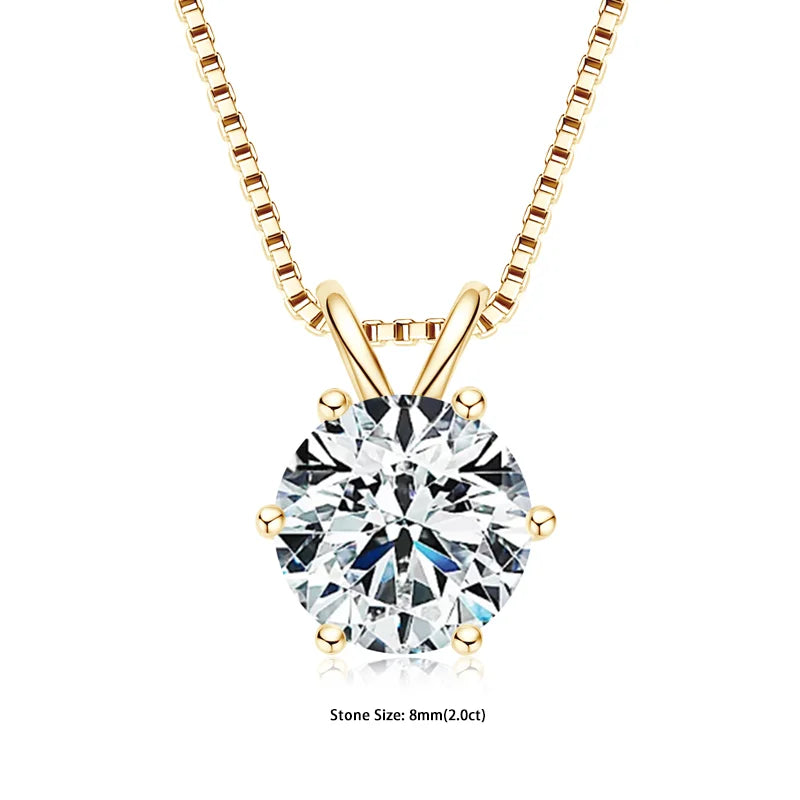 Pendant Necklaces S925 Sterling Silver Solitaire Necklace Chains For Women Jewellry Gifts