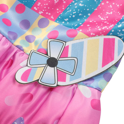 Children's Candy Dress Candy Princess Cosplay Costume Purim Carnival Party Fancy Dress Dress with Candy Hat Suit Prom Costume