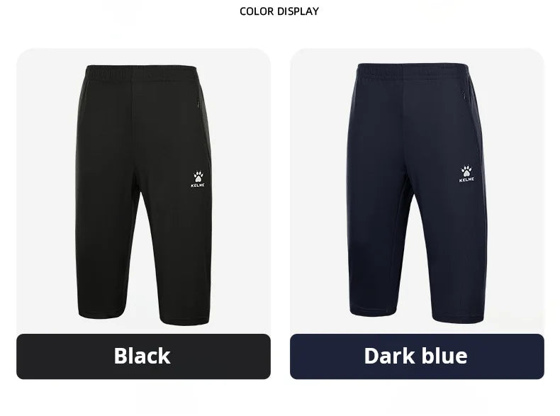 Kelme Sports Capris Men's Summer Breathable Fitness Shorts Football Training Ice Silk Running Shorts