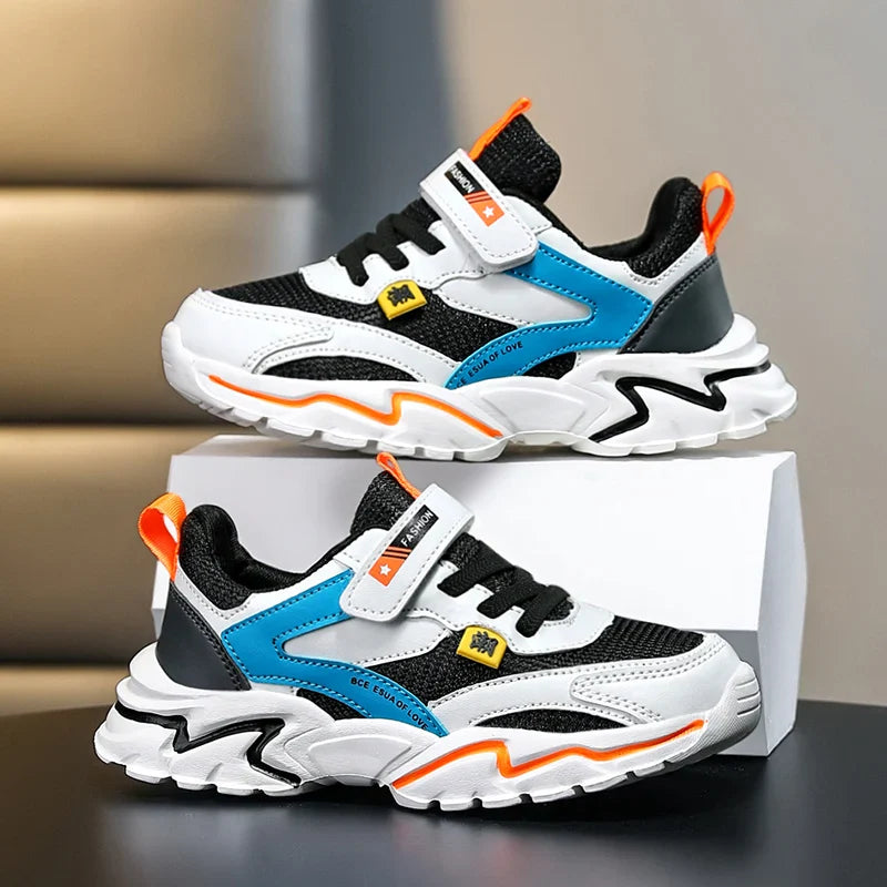 Boys' Summer Mesh Breathable Sneakers Anti-Skid Outdoor Tennis Shoes for Children Sport Running Size 28-39