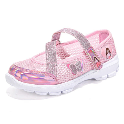 Summer Brand Non-slip Beach Shoes Children Sandals Girls Casual Shoes Kids Flowers Princess Flat Shoes Size 26-36
