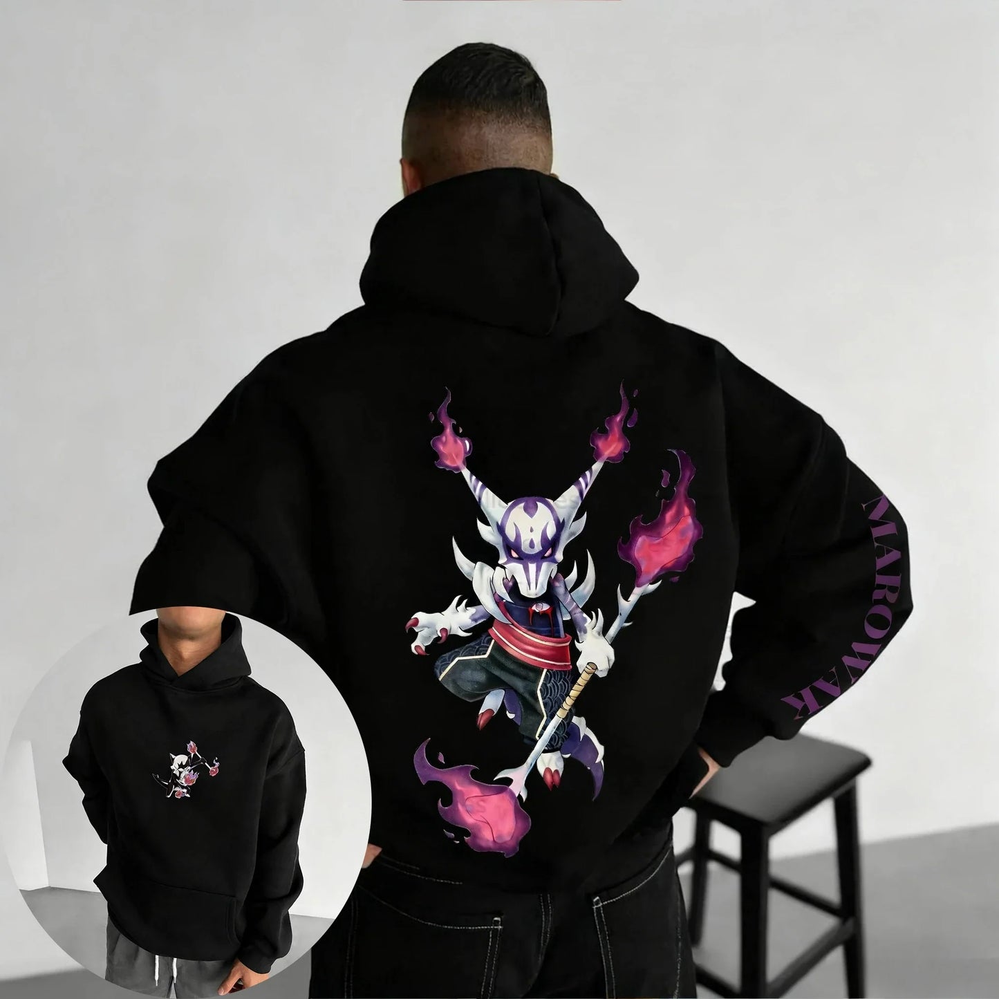 Anime Collaboration Plus Size Hoodie Spring/Autumn New Men's and Women's Hip-hop Trend Daily Casual Parent-child Top