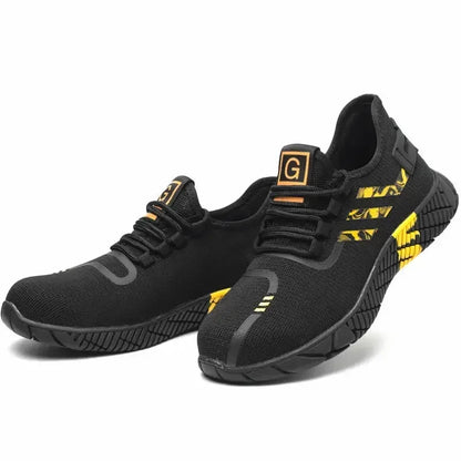 Work Sneakers Men's Safety Shoes Construction steel toe work Shoes Safety boots Men's shoes Puncture proof work summer Kevlar