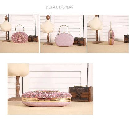 Cross-border explosive sunflower dinner bag Fashion banquet clutch bag Dress evening bag Diamond set bag European and American p