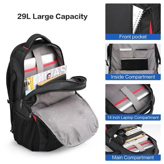 Laptop Backpacks 15.6 Inch School Bags Waterproof Nylon 29L Casual Shoulder Bagpack Travel Teenage Men's Backpack Mochila