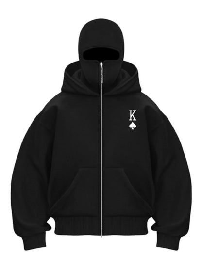 Autumn Men Balaclava Y2K Gothic Harajuku Winter New Item Double Hooded Sweatshirt Men's Hooded Mask Zipper Sportswear Women