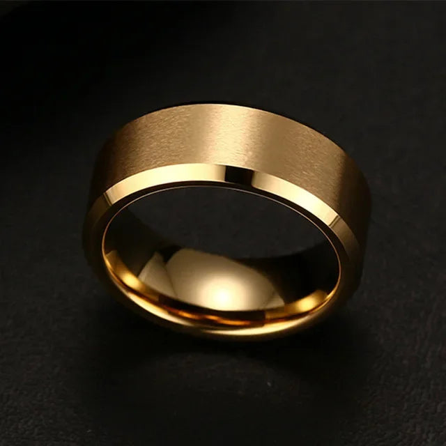 Jewelry Ring for Women Stainless Steel Black Rings Wedding Engagement