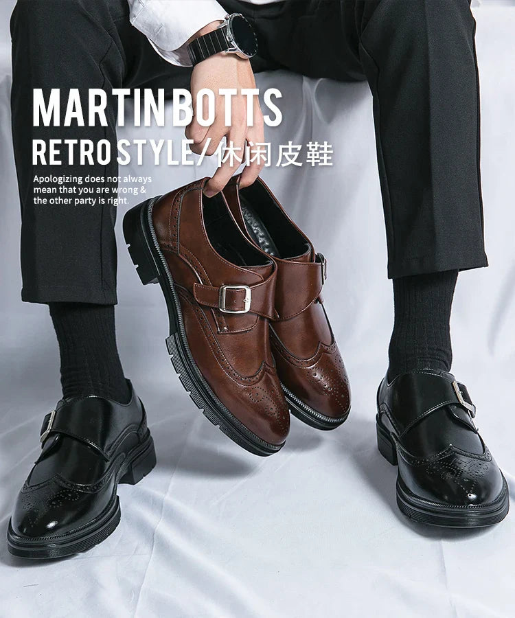 Fashion Formal Wedding Shoes Men Trend Casual Business Leather Shoes For Men High Quality Social Brogues Leather Shoes Male