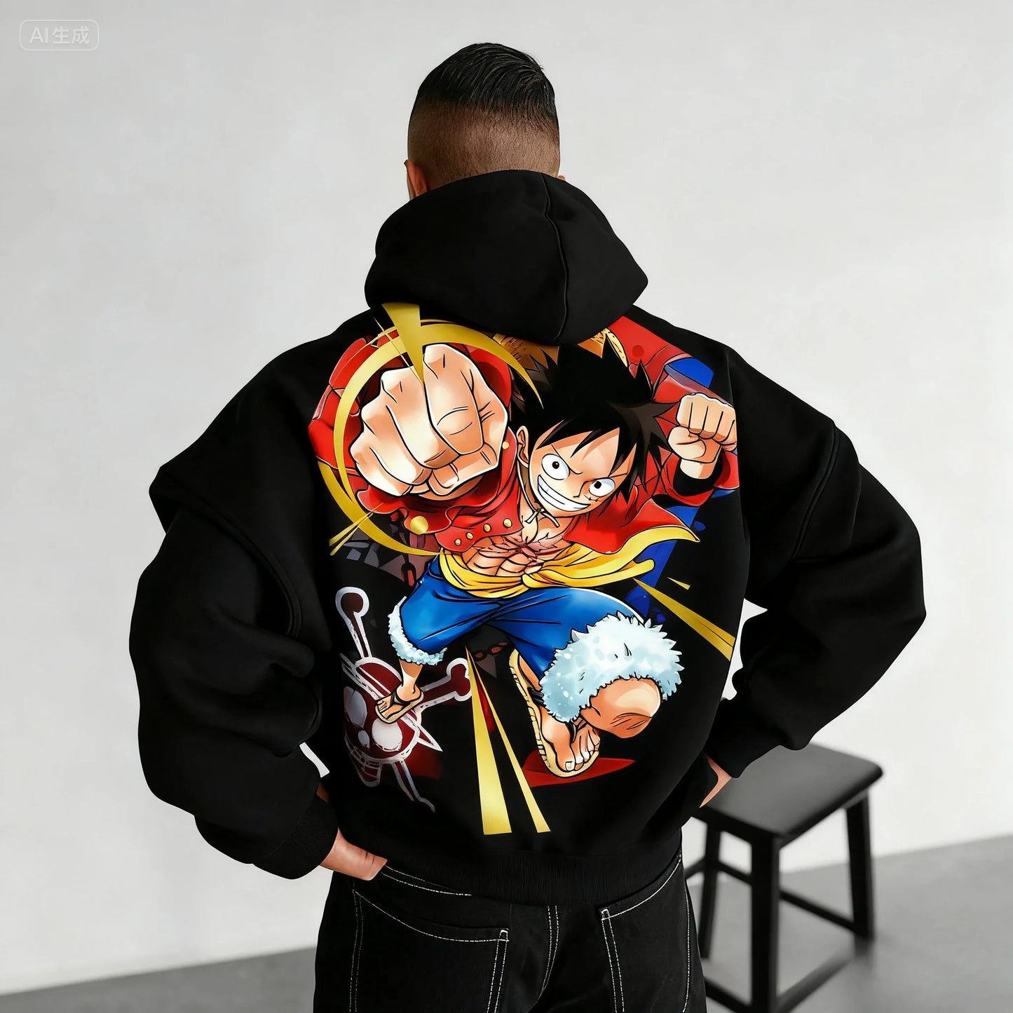 Vintage Oversized Anime One Piece Hoodie Men Women Sweatshirt Pullover Streetwear Casual Cotton Y2k Clothes Autumn Winter New