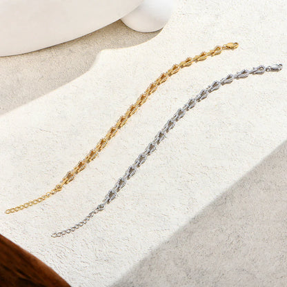 New Original Moissanite Women’s Bracelets 925 Sterling Silver Adjustable Horseshoe Bracelet NewYear Gift Party Jewelry