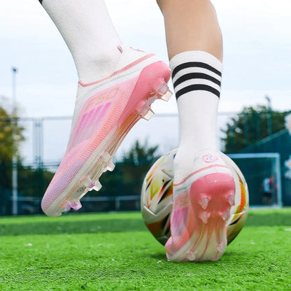 New Men Soccer Shoes Training Boys Sport Football Boots FG/TF Non Slip Match Breathable Adult Long Spikes Cleats Outdoor Sneaker