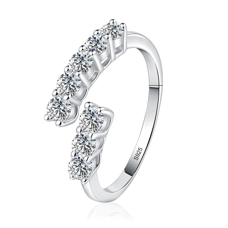 Full 3mm Moissanite Wedding Ring 925 Sterling Silver Eternity Band Engagement Bride Party Rings For Women Fine Jewelry
