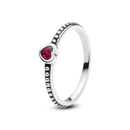 Hot selling 925 sterling silver ring, exquisite luxury, adjustable charm, square circular heart-shaped ring women's jewelry gift