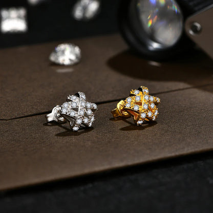 D VVS1 Color Round Cut 1.5mm Moissanite Stud Earrings for Women Solid 925 Sterling SIlver For Woman Birthday Party Gift