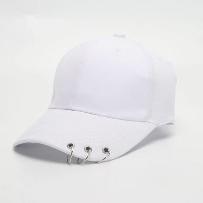Hip Hop Women's Baseball Cap With Ring Circle Snapback Hats For Men Women Unisex Dad Hat Adjustable Kpop Korean Style Gorra