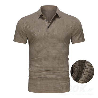 Upto EUR Sizes Tall Man Brand Top-Quality Men's Golf Shirt Lop-up Hollow Short-sleeved Polo Shirt SummerIce Silk Breathable Tee