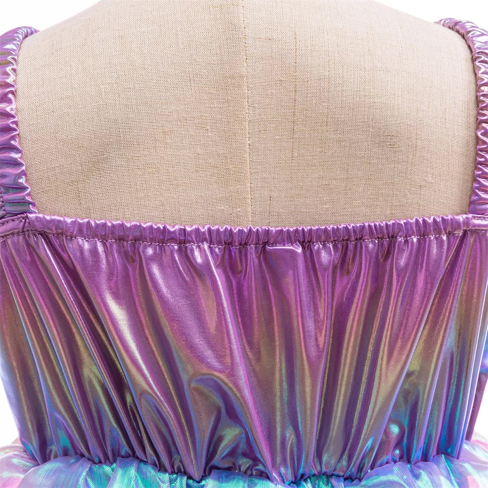 Summer Little Mermaid Ariel Girl Dress Cosplay Carnival Halloween Costumes Birthday Party Princess Dress for Girls Mermaids Gown