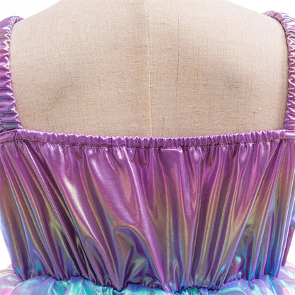 Summer Little Mermaid Ariel Girl Dress Cosplay Carnival Halloween Costumes Birthday Party Princess Dress for Girls Mermaids Gown