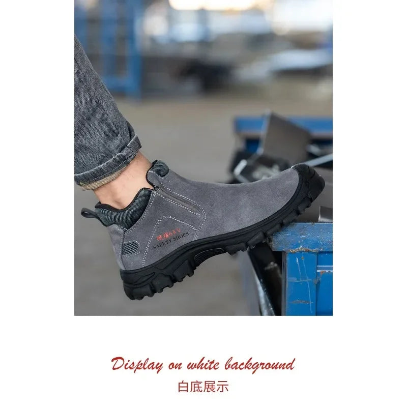 New Insulation 6KV Safety Shoes Men-Anti-Smash,Anti-Pierce Scald-Proof Welding Boots, Indestructible Work Boots for Men, Durable